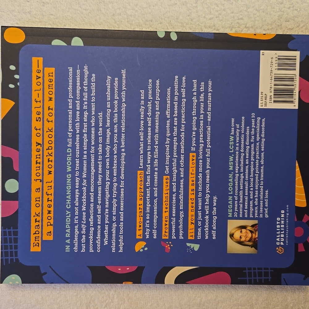 Book Titled "Self-Love Workbook For Wonen" - Picture 2 of 5